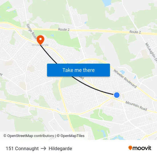151 Connaught to Hildegarde map