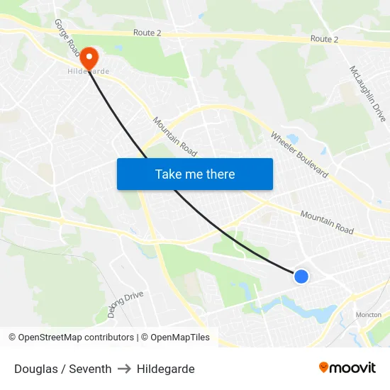 Douglas / Seventh to Hildegarde map
