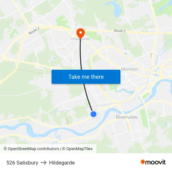 526 Salisbury to Hildegarde map