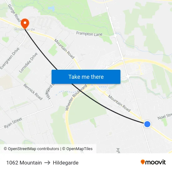 1062 Mountain to Hildegarde map