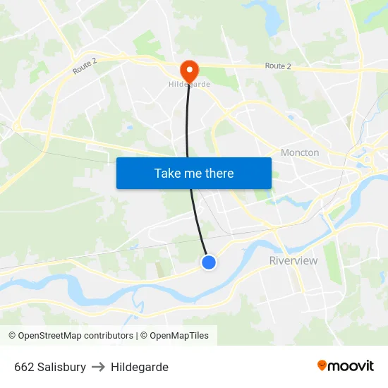 662 Salisbury to Hildegarde map