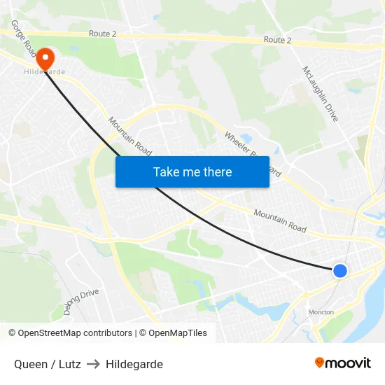Queen / Lutz to Hildegarde map