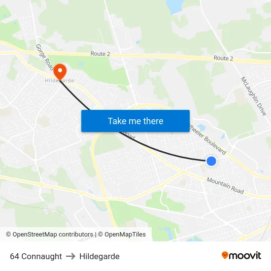 64 Connaught to Hildegarde map