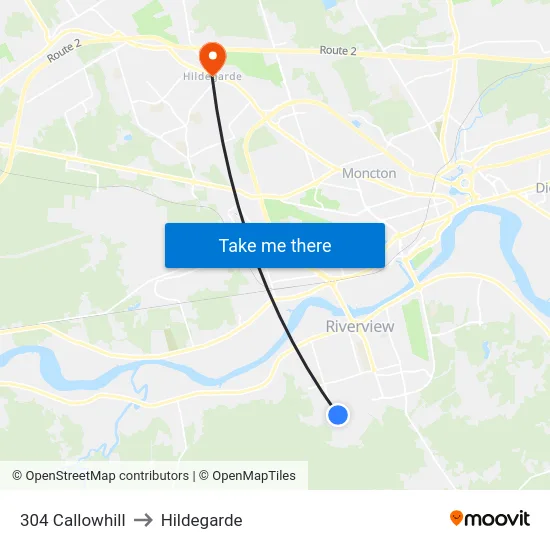 304 Callowhill to Hildegarde map