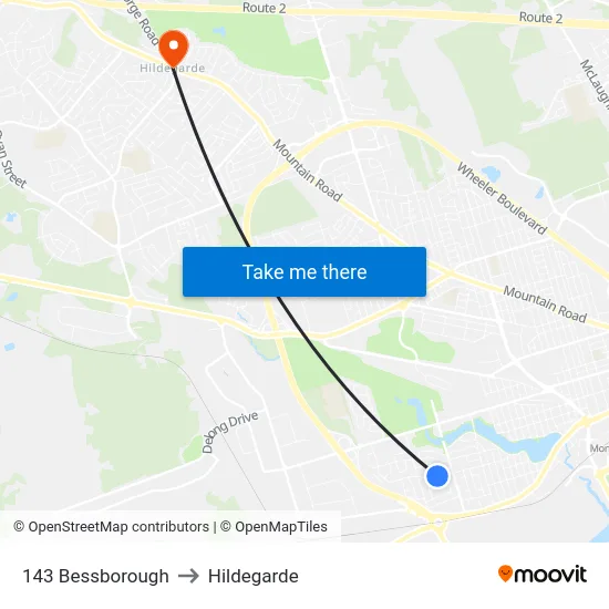143 Bessborough to Hildegarde map