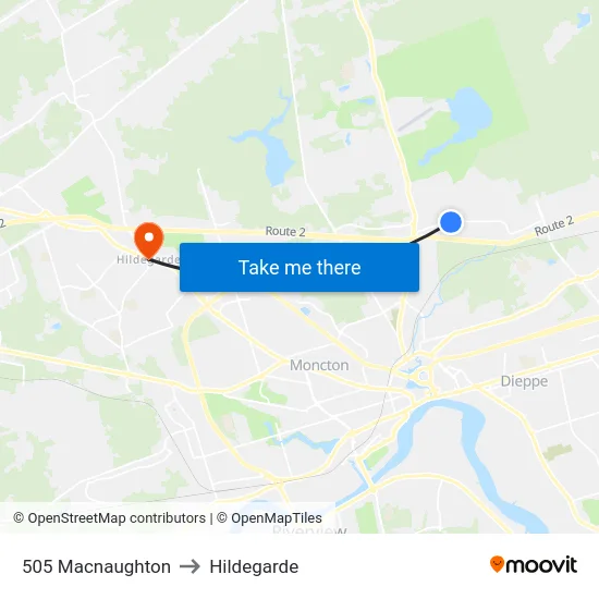 505 Macnaughton to Hildegarde map