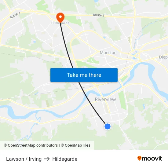 Lawson / Irving to Hildegarde map