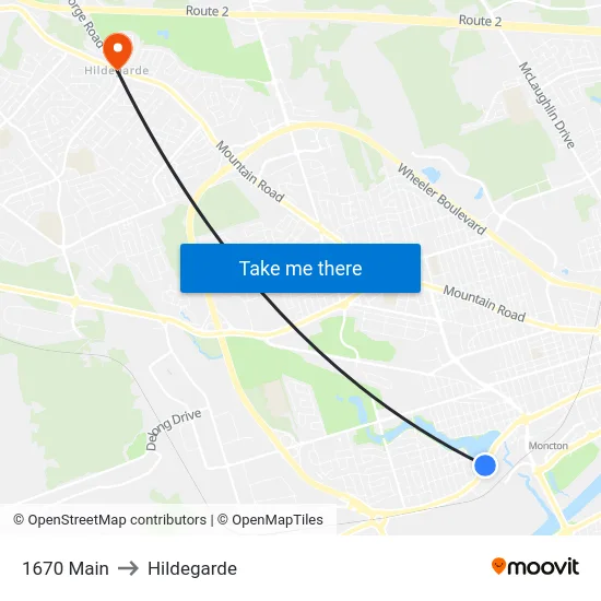 1670 Main to Hildegarde map
