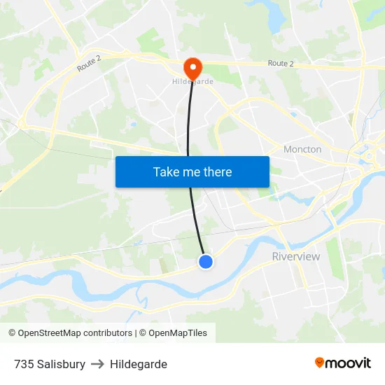 735 Salisbury to Hildegarde map