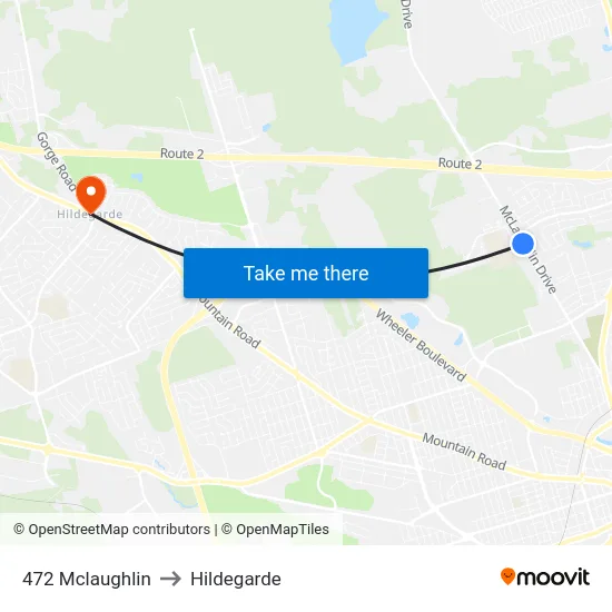 472 Mclaughlin to Hildegarde map