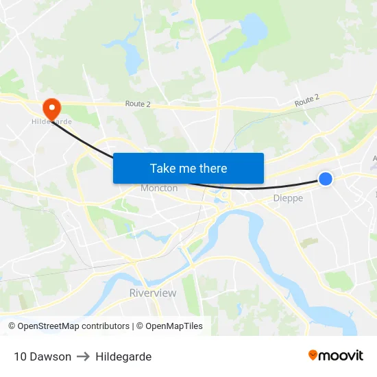 10 Dawson to Hildegarde map