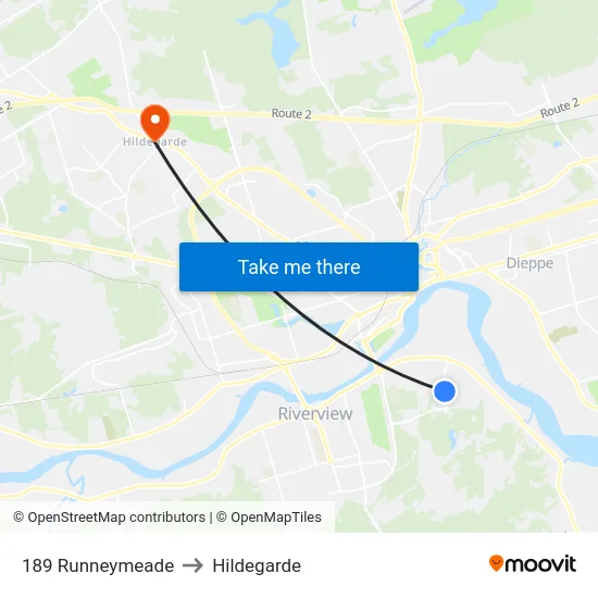 189 Runneymeade to Hildegarde map