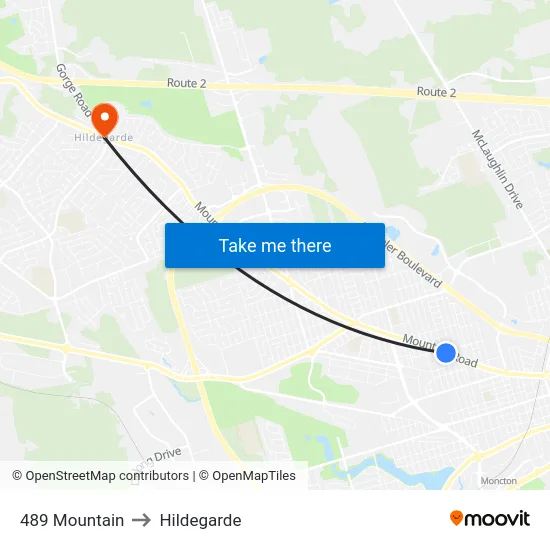 489 Mountain to Hildegarde map