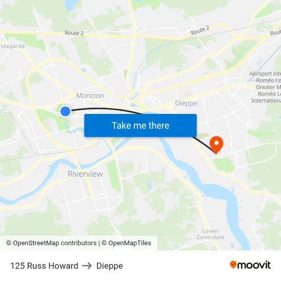 125 Russ Howard to Dieppe map