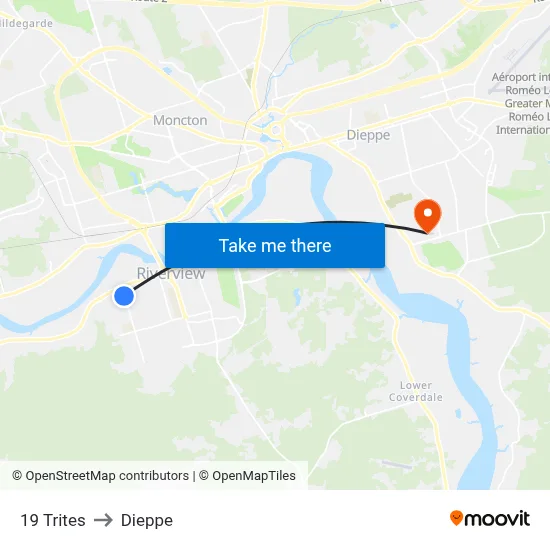 19 Trites to Dieppe map