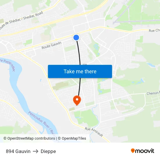 894 Gauvin to Dieppe map