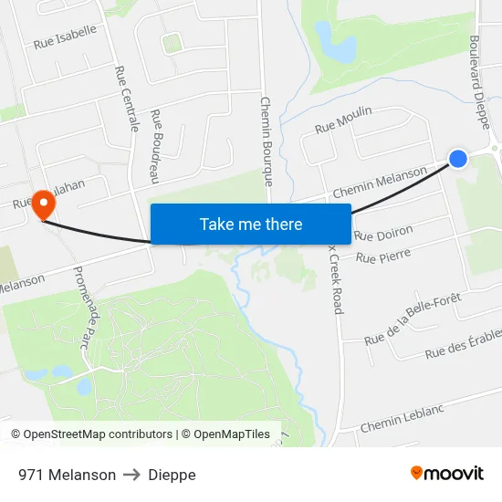 971 Melanson to Dieppe map