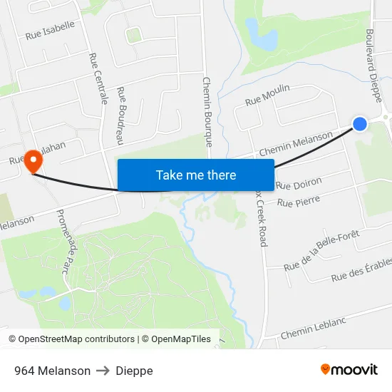 964 Melanson to Dieppe map