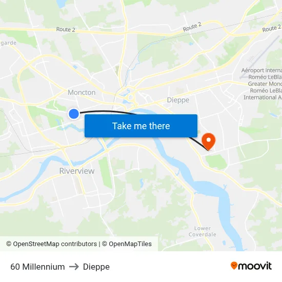 60 Millennium to Dieppe map