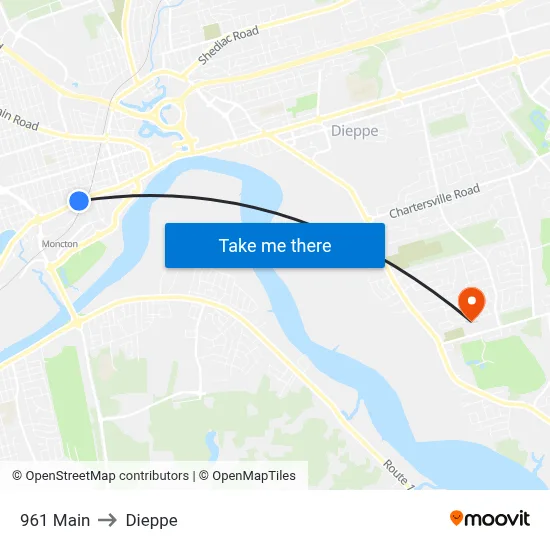 961 Main to Dieppe map