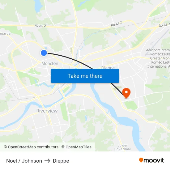 Noel / Johnson to Dieppe map