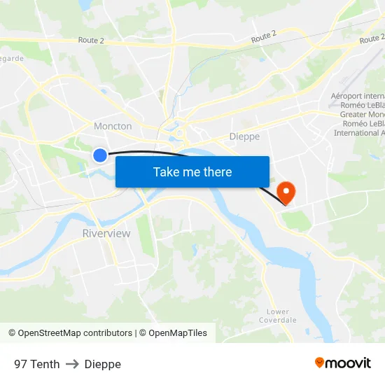 97 Tenth to Dieppe map