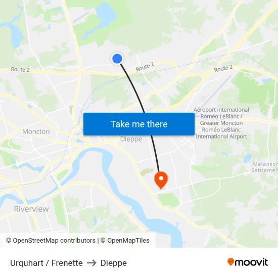 Urquhart / Frenette to Dieppe map