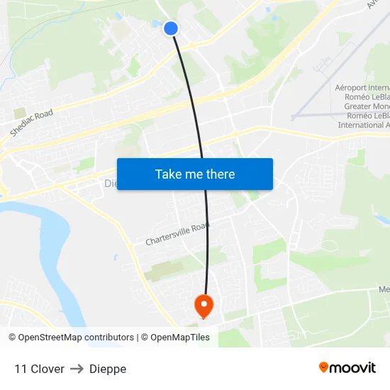 11 Clover to Dieppe map