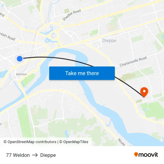 77 Weldon to Dieppe map