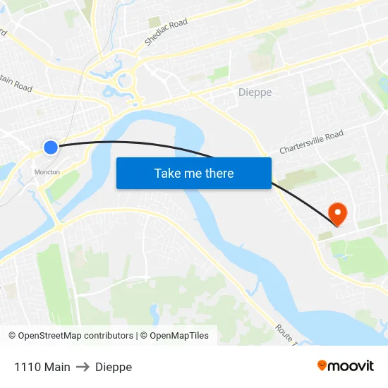 1110 Main to Dieppe map