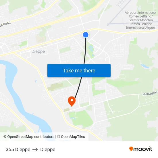 355 Dieppe to Dieppe map