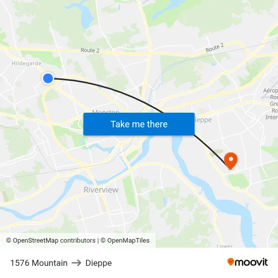 1576 Mountain to Dieppe map