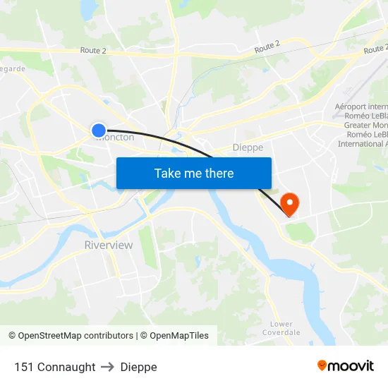 151 Connaught to Dieppe map