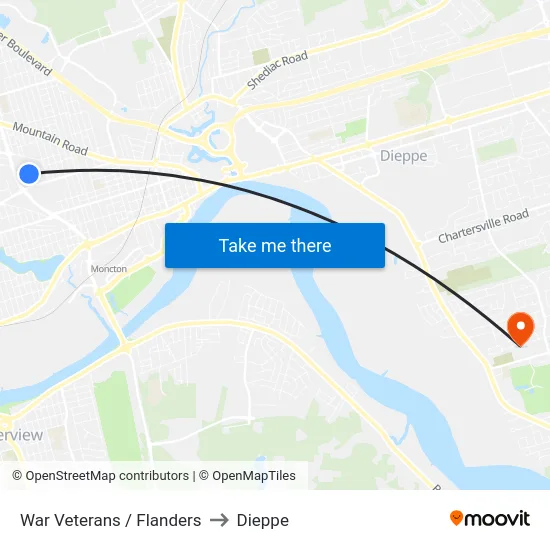War Veterans / Flanders to Dieppe map