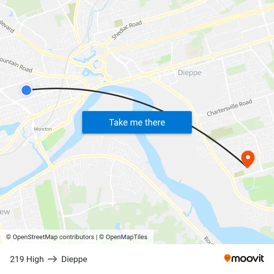 219 High to Dieppe map