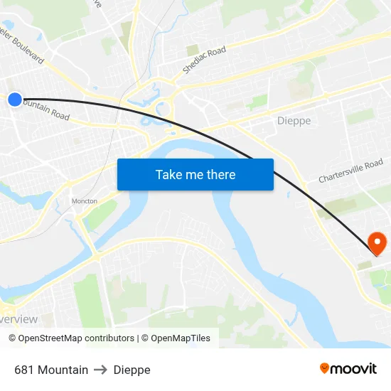 681 Mountain to Dieppe map