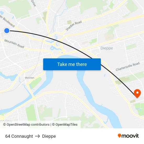 64 Connaught to Dieppe map