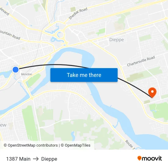 1387 Main to Dieppe map