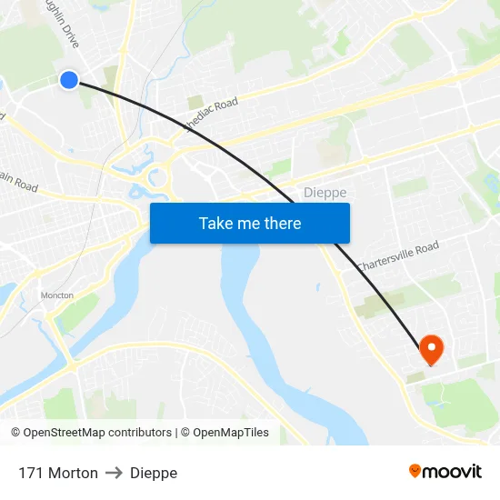 171 Morton to Dieppe map