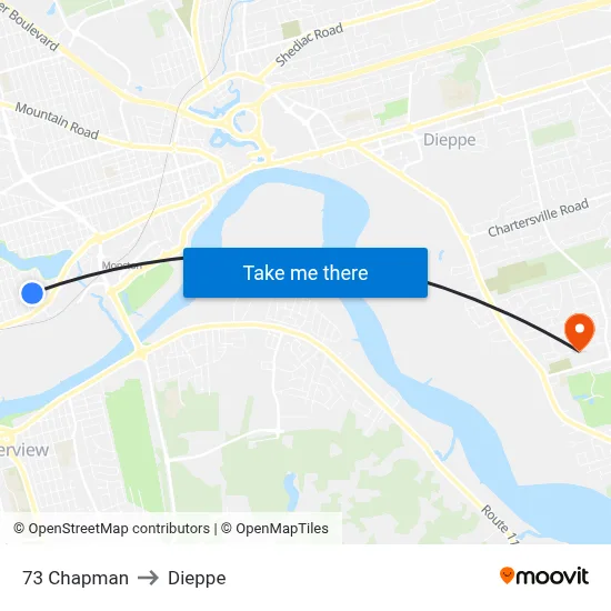 73 Chapman to Dieppe map