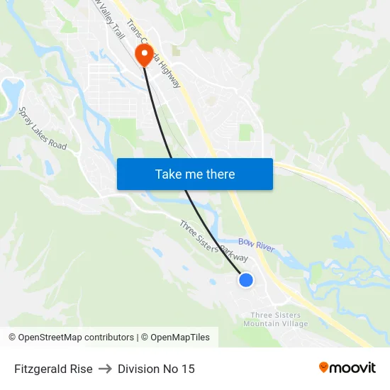 Fitzgerald Rise to Division No 15 map