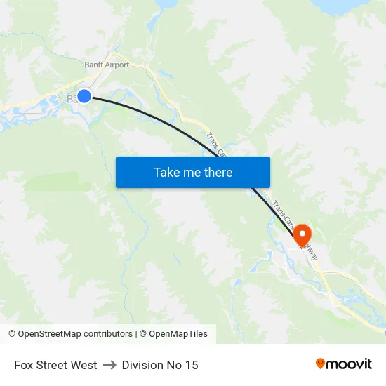 Fox Street West to Division No 15 map