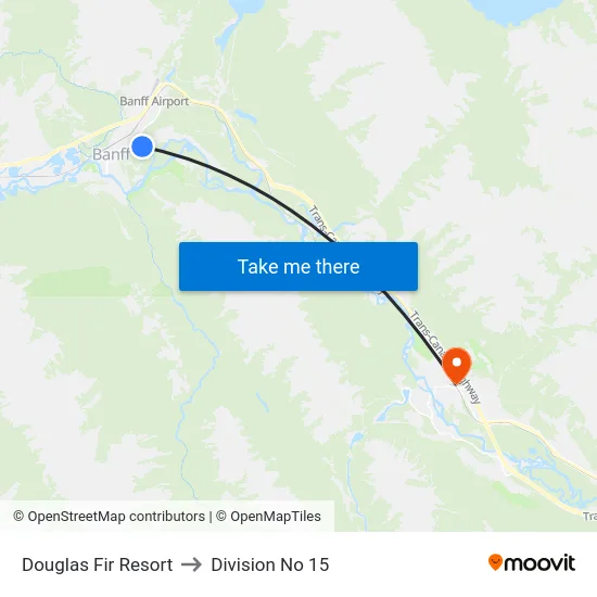 Douglas Fir Resort to Division No 15 map
