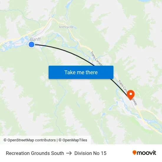 Recreation Grounds South to Division No 15 map