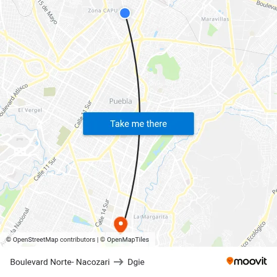 Boulevard Norte- Nacozari to Dgie map