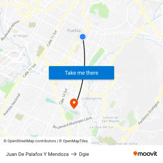 Juan De Palafox Y Mendoza to Dgie map