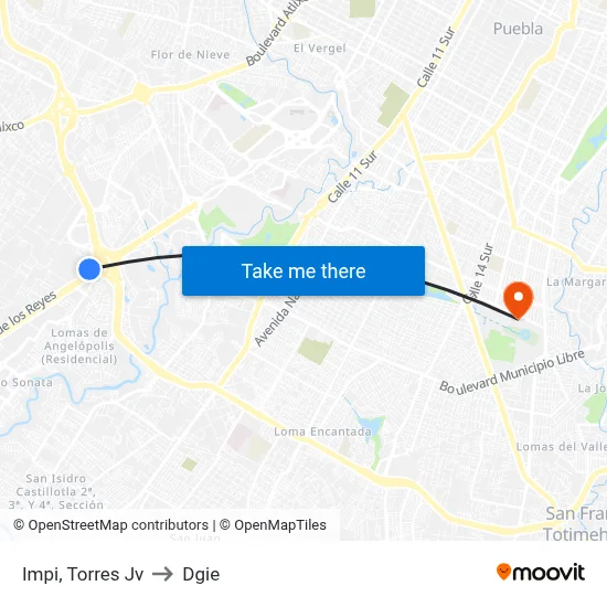 Impi, Torres Jv to Dgie map