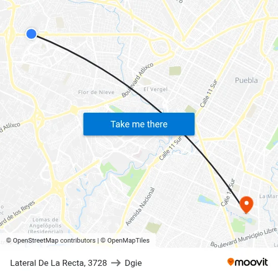 Lateral De La Recta, 3728 to Dgie map