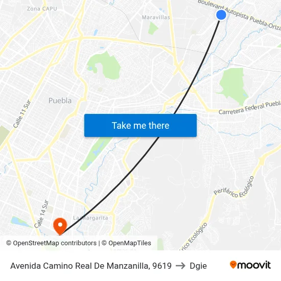 Avenida Camino Real De Manzanilla, 9619 to Dgie map