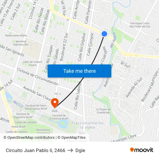 Circuito Juan Pablo Ii, 2466 to Dgie map
